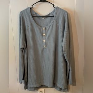 NWOT White Birch Waffle Top , size 2x